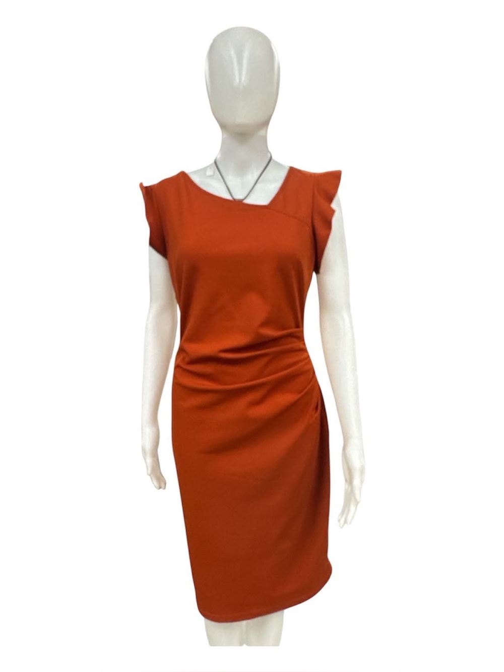 Miusol Rust Orange Midi Sheath Dress Size M